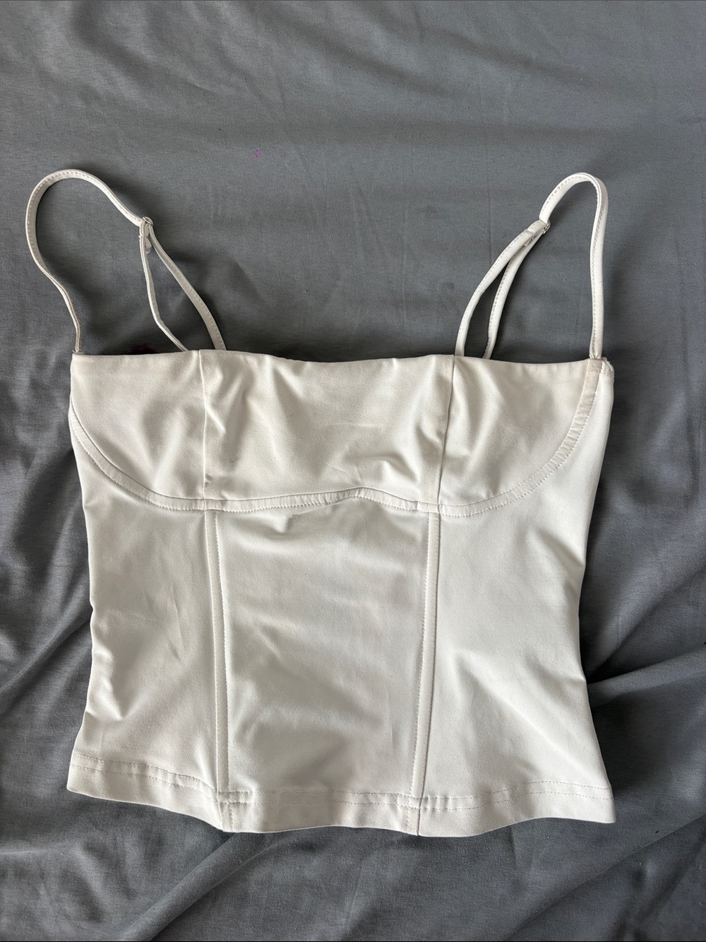 Edikted Women's White Slim Bustier Tank Top
